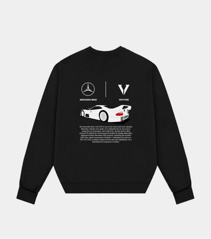 VESTVINE MERCEDES - BENZ CLK GTR BLACK OVERSIZED SWEATSHIRT