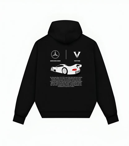 VESTVINE MERCEDES - BENZ CLK GTR EDITION BLACK OVERSIZED HOODIE