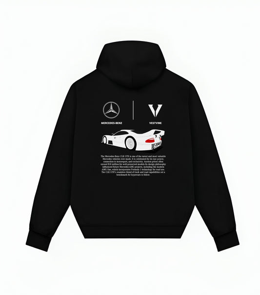 VESTVINE MERCEDES - BENZ CLK GTR EDITION BLACK OVERSIZED HOODIE